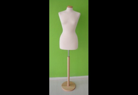 busto donna con base legno 